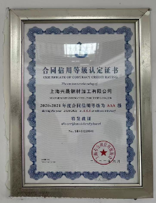 公司一连多年获得守重企业